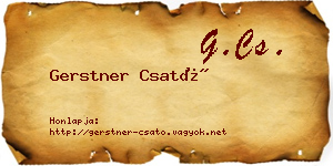 Gerstner Csató névjegykártya